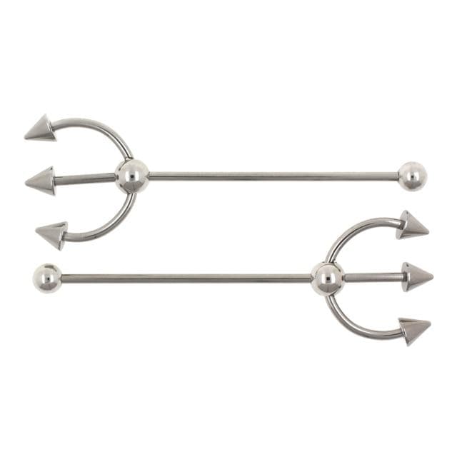 Devil's Trident 14G Nipple Barbells