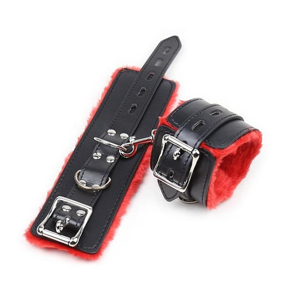 Fuzzy Leather Wrist Restraints