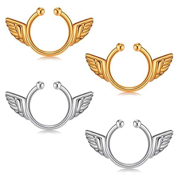 Angelic Wings Non Piercing Nipple Rings