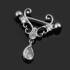 Classy Filigree Female Nipple Piercing Jewelry