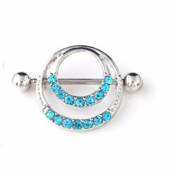 Double Hoop Nipple Jewelry 16g Piercings