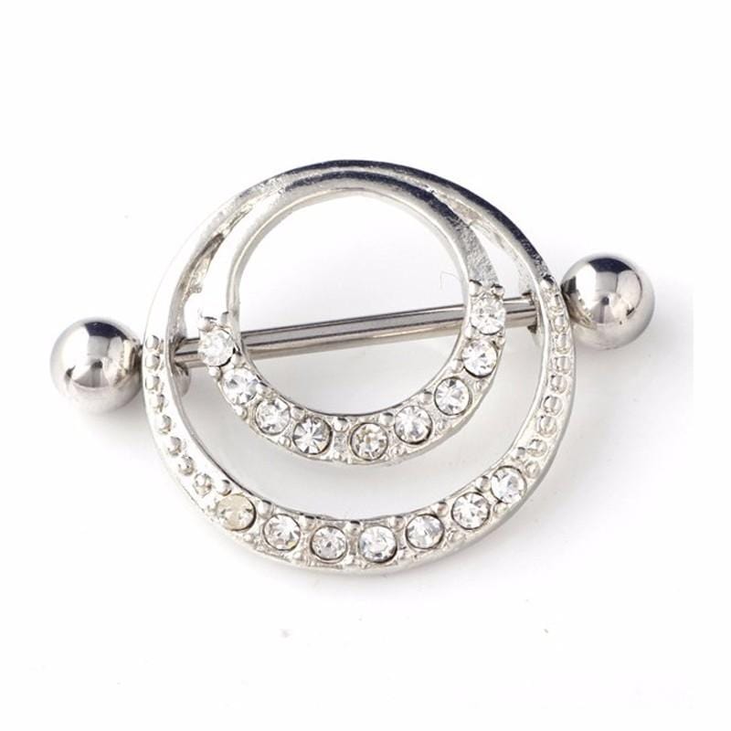 Double Hoop Nipple Jewelry 16g Piercings