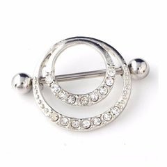 Double Hoop Nipple Jewelry 16g Piercings