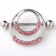 Double Hoop Nipple Jewelry 16g Piercings