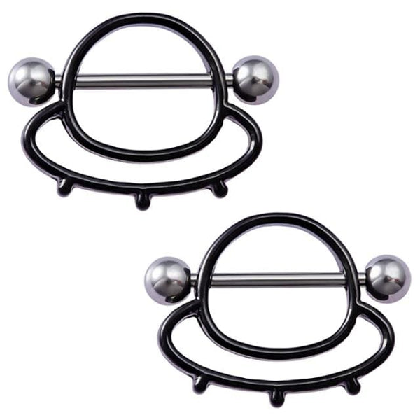 Alien Invasion Funny Nipple Rings