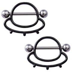 Alien Invasion Funny Nipple Rings