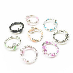 Kaleidoscopic 8-Piece Nipple Ring Hoops Set