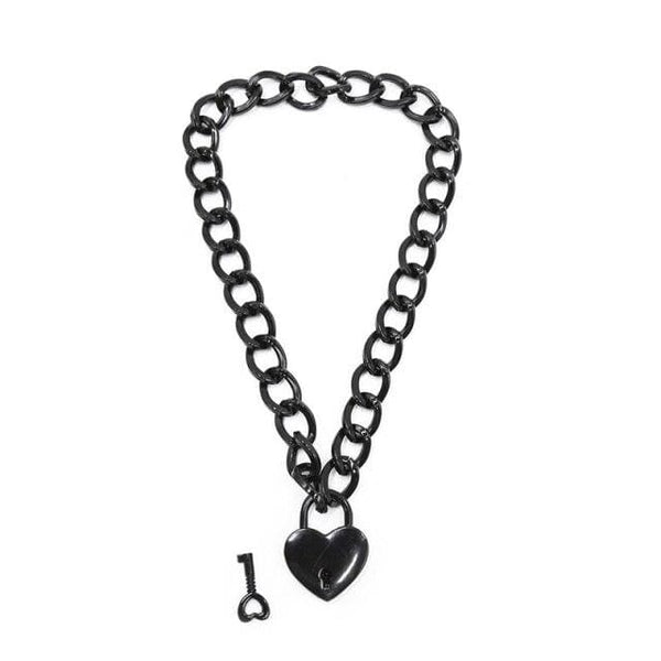 Thick Chain Heart Lock Necklaces