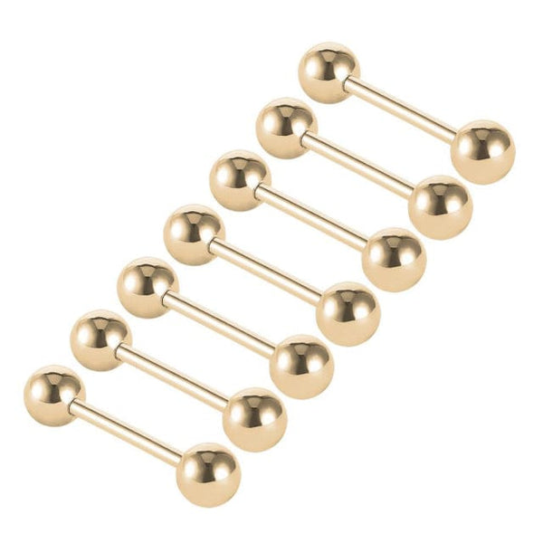 Gold Nipple Bars 7-Piece Set