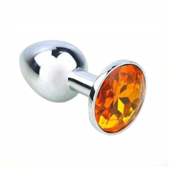 3' Jeweled Metal Plug - 10 Colors Available