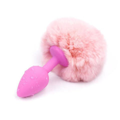 3' Silicone Brown Bunny Tail Plug