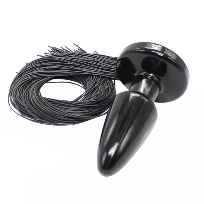 Black Silicone Horse Tail Plug