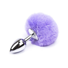 3' Stainless Steel 7 Colors Bunny Tail Plug