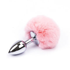 3' Stainless Steel 7 Colors Bunny Tail Plug