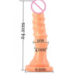 Ribbed Ecstasy 9 Inch Suction Cup Dildo