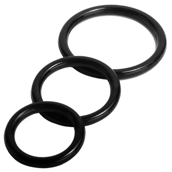 Super Soft Black Cock Ring Set