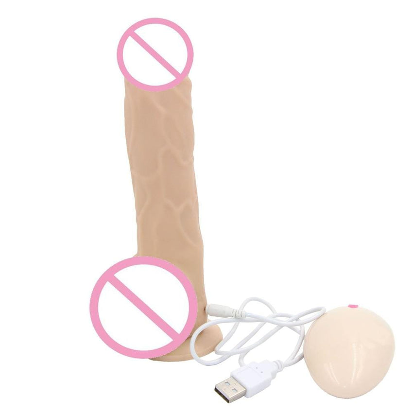 Wirelessly Controlled 7 Inch Rotating Dildo