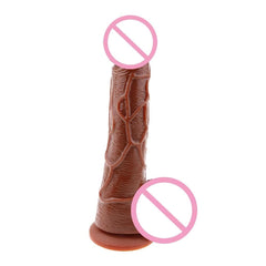 Bulging  7 Inch Dildo With Testicles and Suction Cup