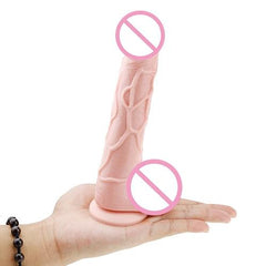 Bulging  7 Inch Dildo With Testicles and Suction Cup