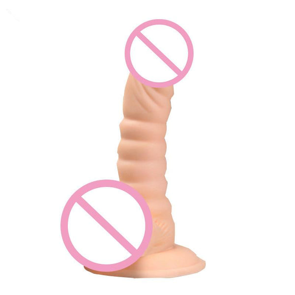 Cute Artificially Ridged 5 Inch Silicone Dildo