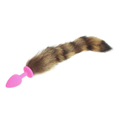 15' Silicone Brown Fox Tail Plug