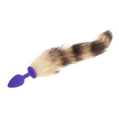 15' Silicone Brown Fox Tail Plug