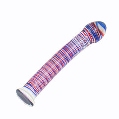 Charmingly Vibrant 7 Inch Colorful Glass Dildo