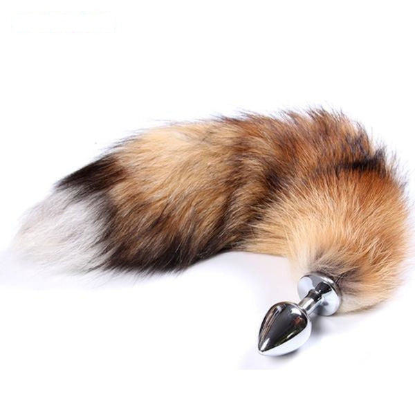 18' Stainless Steel Brown Fox Tail Plug