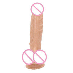 Huge Artificial 9 Inch Silicone Dildo With Suction Cup and Balls