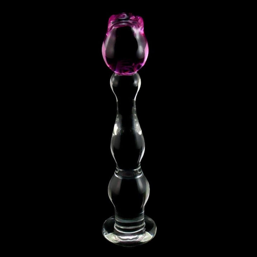 Charming 7 Inch Glass Rose Dildo