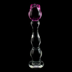 Charming 7 Inch Glass Rose Dildo