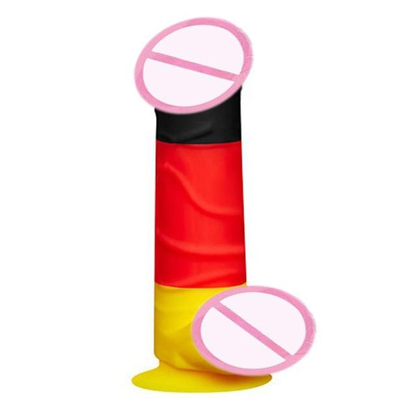 Super Realistic 5 Inch Colorful Dildo With Suction Cup