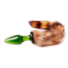 Glass Raccoon Anal Plug, 11'