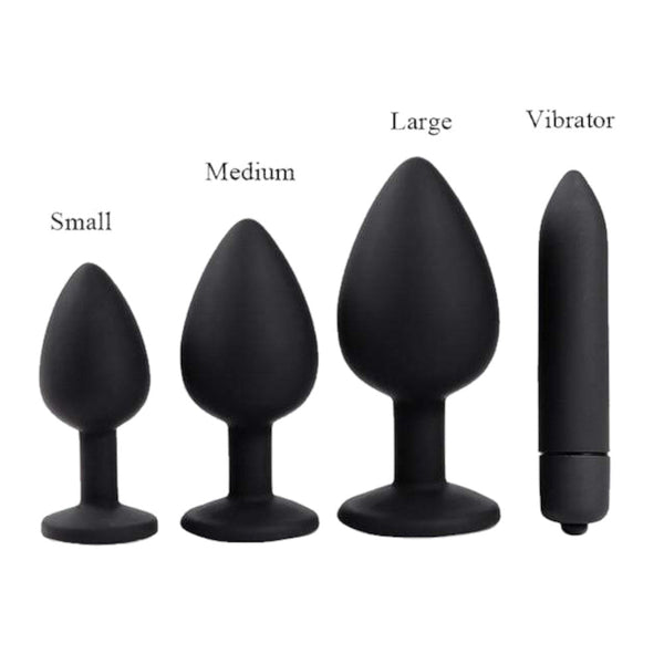 Smooth Silicone Butt Plug Set (3 Piece)