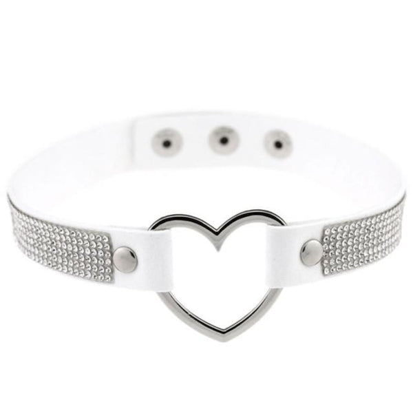 Velvety Rhinestone Choke Collar for Humans