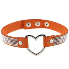 Velvety Rhinestone Choke Collar for Humans