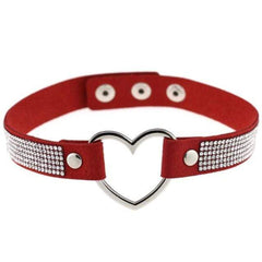 Velvety Rhinestone Choke Collar for Humans