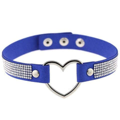 Velvety Rhinestone Choke Collar for Humans