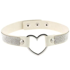 Velvety Rhinestone Choke Collar for Humans