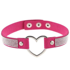 Velvety Rhinestone Choke Collar for Humans