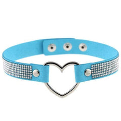 Velvety Rhinestone Choke Collar for Humans