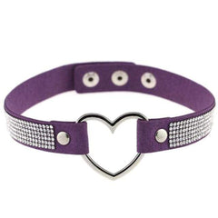 Velvety Rhinestone Choke Collar for Humans