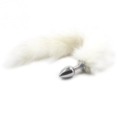 3' Stainless Steel Multi Color Fox Tail Plug