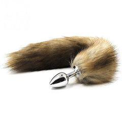 3' Stainless Steel Multi Color Fox Tail Plug