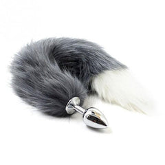 3' Stainless Steel Multi Color Fox Tail Plug