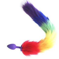 15' Silicone Rainbow Sisandsis Dress Tail Plug