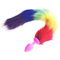 15' Silicone Rainbow Sisandsis Dress Tail Plug