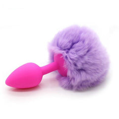 3' Silicone Pink Bunny Tail Plug