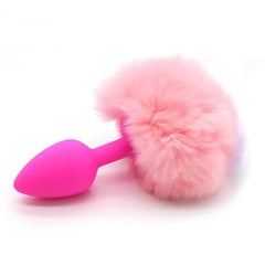 3' Silicone Pink Bunny Tail Plug