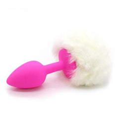 3' Silicone Pink Bunny Tail Plug